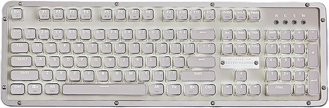 Azio RC Prestige Mechanical Keyboard, Bluetooth 5.0, Hot-Swappable Switches, PC/Mac (Ivory/Brown Switches)