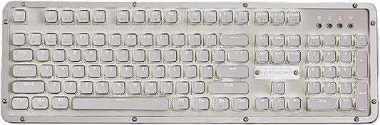 Azio RC Prestige Mechanical Keyboard, Bluetooth 5.0, Hot-Swappable Switches, PC/Mac (Ivory/Brown Switches)