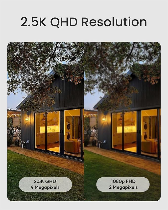 youkey Security Camera Outdoor, 2.5K QHD, 130° FOV, Color24 Enhanced Night Vision, Spotlights with Adjustable Tone, AI Human/Pet/Vehicle Detection, No Monthly Fees