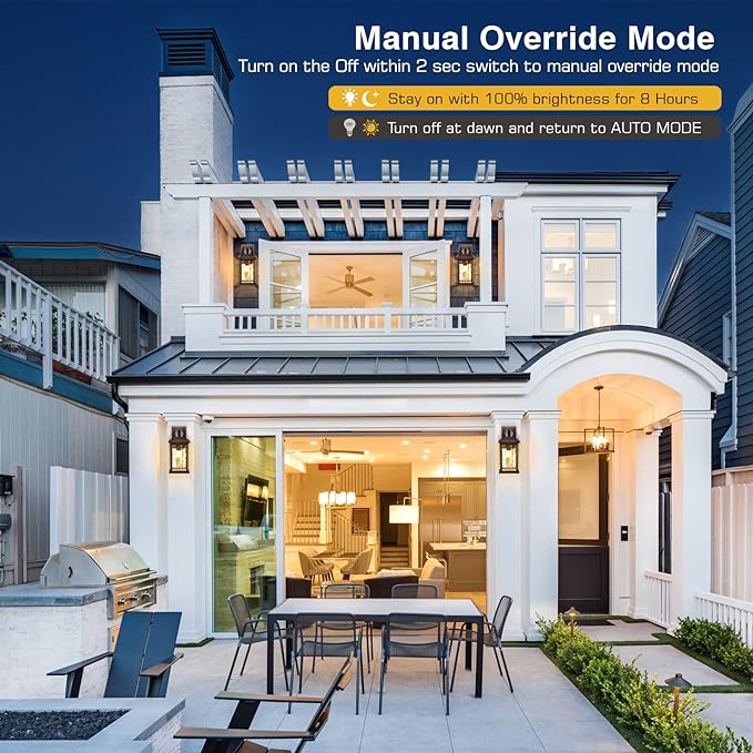 VIANIS Outdoor Motion Sensor Lights for House Oil-Rubbed Bronze, Exterior Waterproof Porch Lights Fixture Wall Mount for House, Aluminum Wall Lantern with Tempered Ripple Glass for Garage Entrance