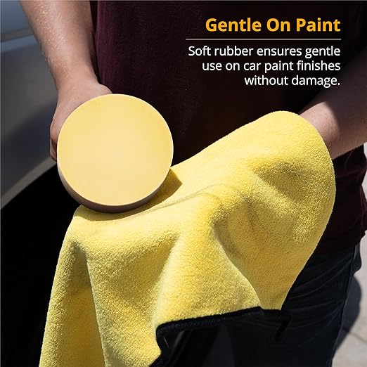 Wonder Wheel Decal Remover Eraser for Drill – 2 Pack Rubber Eraser Wheels for Easy Vinyl, Adhesive, and Sticker Removal – Durable, Safe on Cars, Boats, RVs – Dark Yellow, 4 Inch Diameter