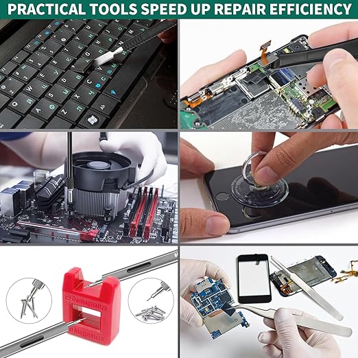 HYCHIKA 3.7V Electric Screwdriver，67 in 1 Precision Screwdriver set, 52 Magnetic Bits, 3 Torque, Cordless Screw Drivers Rechargeable, Repair Tool Kit for PC, RC, Electronics, Phones, Camera, Laptops