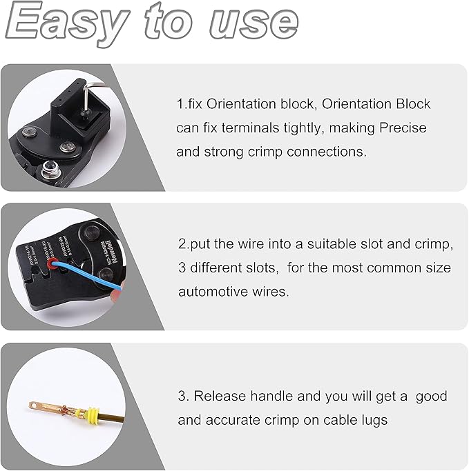 Weather Pack Crimp Tool, Newdeli Crimper for AWG 24-14 Crimping Delphi APTIV Weather Pack Terminals or Metri-Pack Connectors