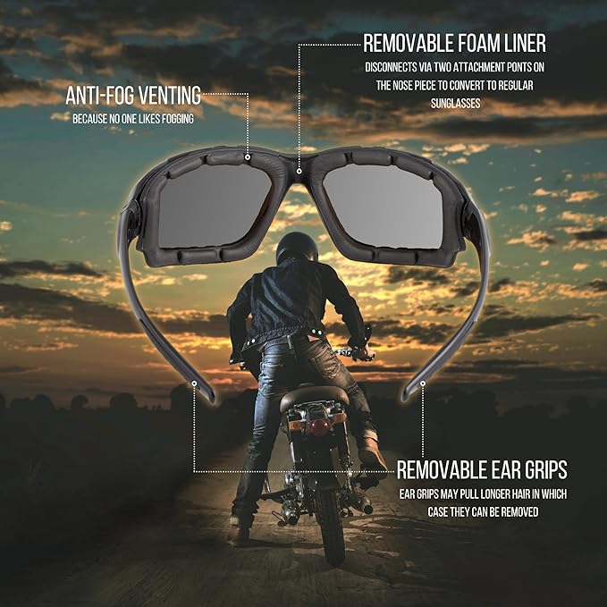WYND Blocker Motorcycle Riding Glasses Extreme Sports Wrap Sunglasses