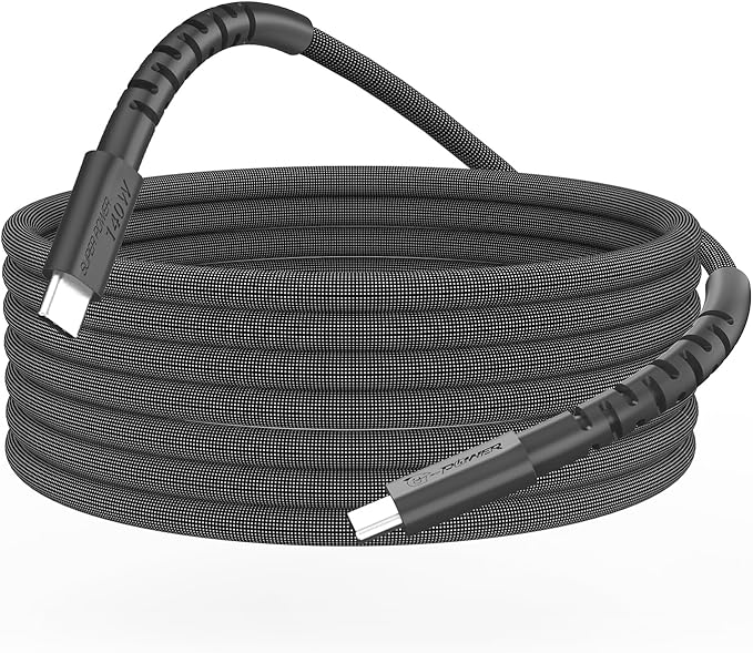 USB C Cable 240W Max & 140W Fast Charge & High-Speed Data USB C to C Cable, 5ft, 90° Bendable, Biodegradable Nylon, PD 3.1, Compatible with MacBook Pro, for iPhone 17/16/15, iPad, Samsung, Pixel etc.