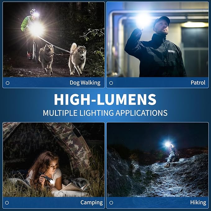 Rechargeable Flashlight, 99,000 Lumens Super Bright Flash Light, 7 Modes with COB Work Light, IPX6 Waterproof, Powerful Handheld LED Flashlights for Camping, Hiking