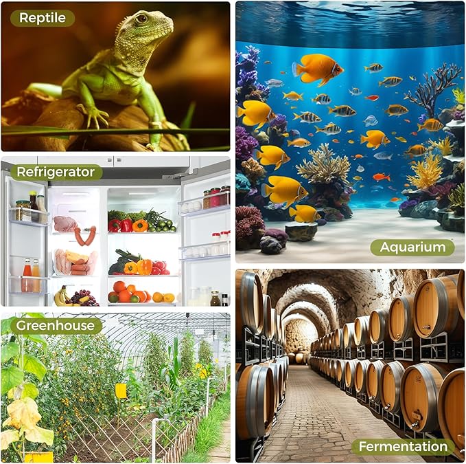 Diymore 1800W Plug in Digital Thermostat Temperature and Humidity Controller Electric Digital Thermostat Heating CoolingMode Timer 120V 15A 20~95% Dehumidifier Humidistat Controller