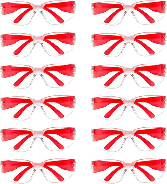 BISON LIFE Safety Glasses - Scratch Resistant Wrap Around Eyewear, Polycarbonate ANSI Z87.1 Impact Resistant Lens