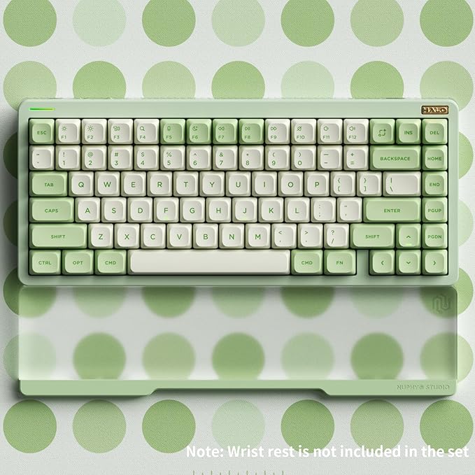 nuphy Halo75 V2 Mechancial Gaming Kyeboard,75% Wireless Hot Swappable Bluetooth Keyboard,83 Kyes RGB Backlit Keyboard,Support Bluetooth/2.4GHz/USB-C (Green, Raspberry (46gf))