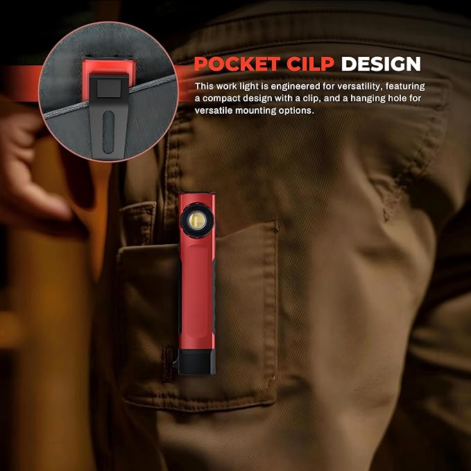 Anhay Rechargeable Flashlights 1500 Lumens EDC Flat Flashlight with 8 Modes, Pocket Flashights Waterproof, Magnetic Small Flashlights Powerful for Checking, Working, Camping, USB-C Charging