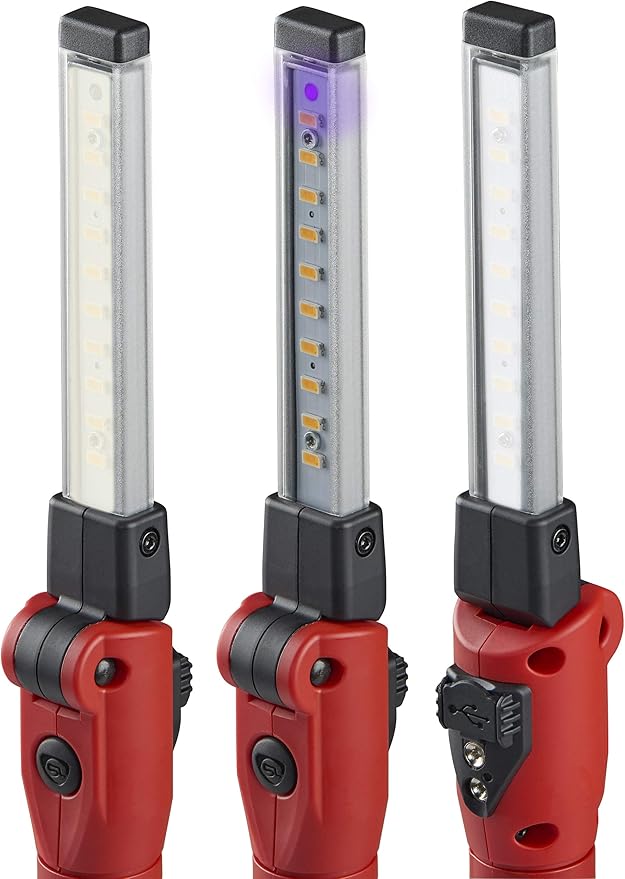 Streamlight 74854 Strion Switchblade 500-Lumen Rechargeable Multi-Function Compact Work Light With 120V/100V AC PiggyBack Charger, Red