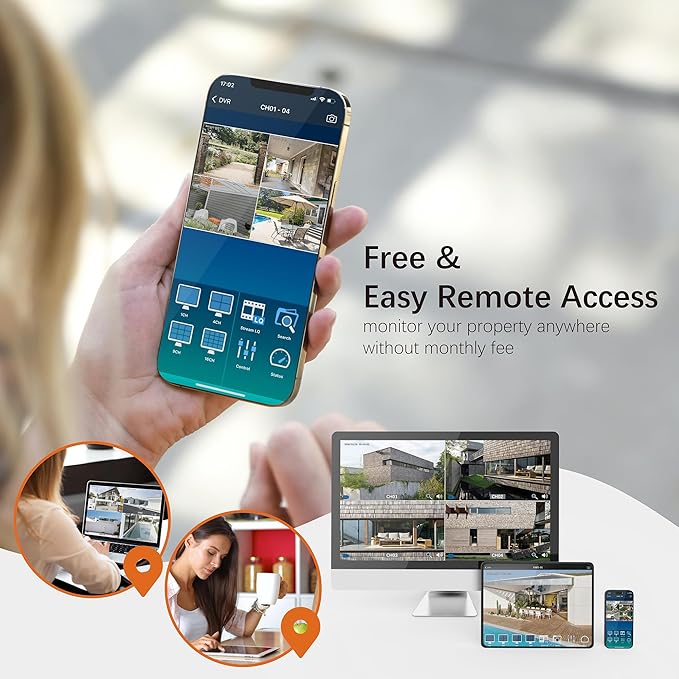 TIGERSECU 5MP 8CH Security Camera System with Motion Detection, Surveillance DVR and Wired Outdoor 4 x 5MP (2560 x 1920) Wide Angle Home CCTV Cameras, IP66, 100-feet Night Vision, 2TB Hard Drive