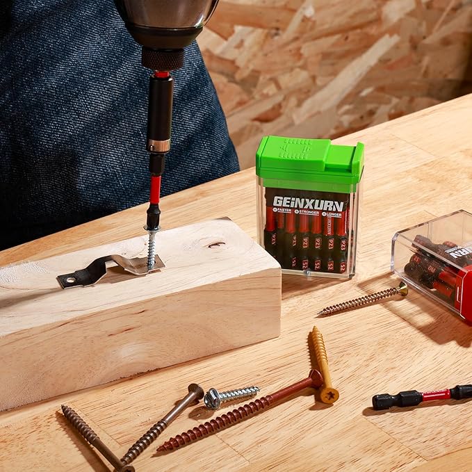 Impact Screwdriver Bits Set,15 PCS 2" Magnetic(PH2/T20/T25) S2 Steel Multi Driver Bits with Colorful Storage Box