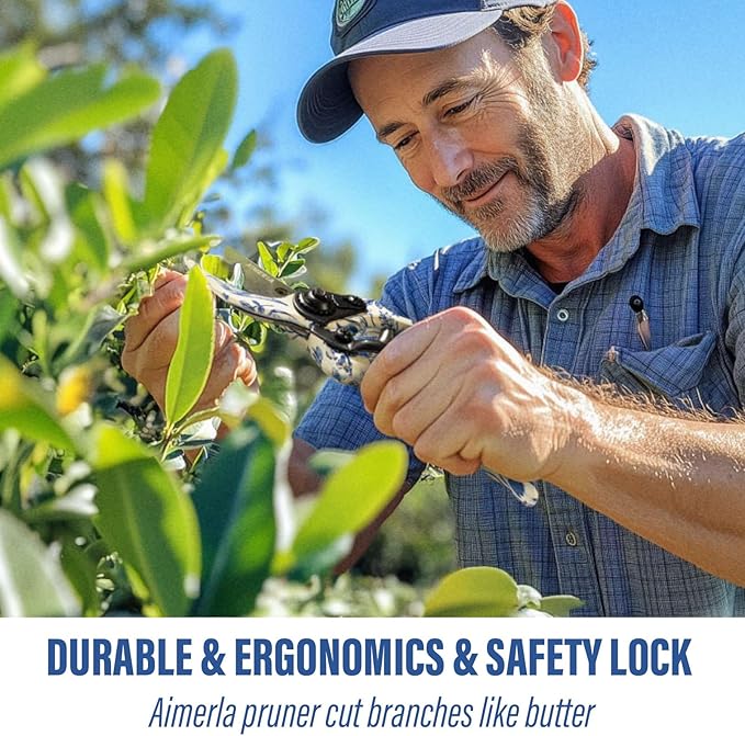 Gardening Tool Set of 5 Heavy Duty Aluminum Garden Tools with Non-Slip Rubber Grip, Fashion Garden Bag, Durable Hand Tools for Gardener, Weeding, Gardening Gifts for Women,Men - Floral