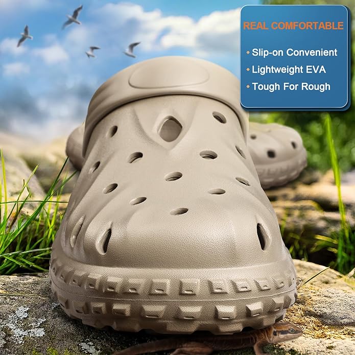 BULLIANT Men Clogs,Comfortable Mules Sandals for Men Women Cushioned Footbed Arch Support-EVA Ligthweight