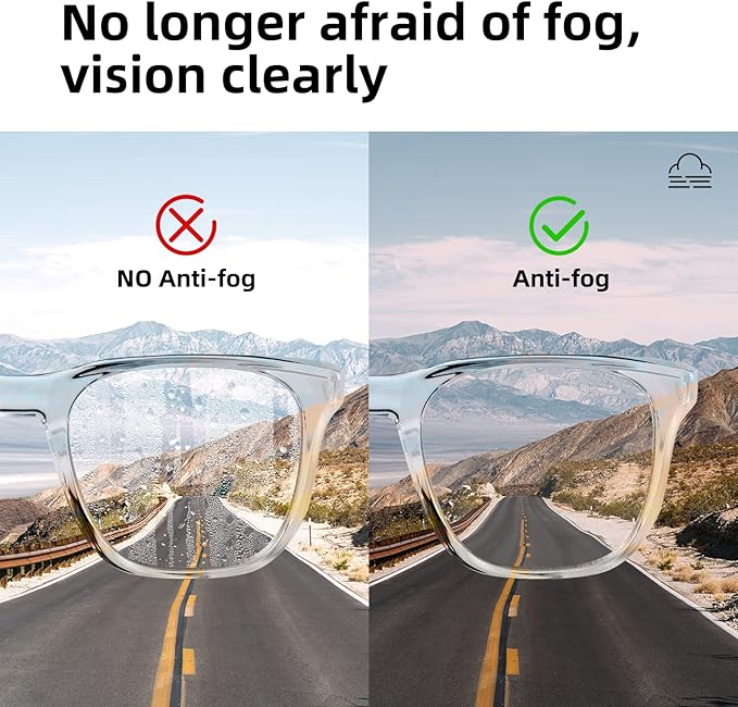 JING LEI Safety Glasses Goggles Anti-Fog UV400 Dust Protection Fashionable Pollen Glasses Lab Goggles for Women & Men