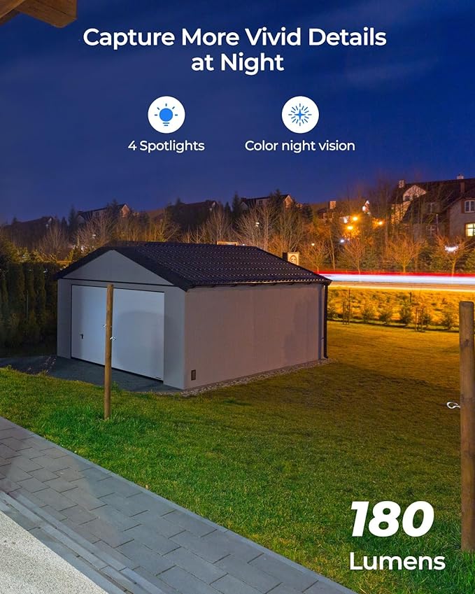 REOLINK 4K Outdoor Plug-in WiFi 6 Security Camera, PTZ Camera for Home Security, Wi-Fi 6 New Tech, Motion Tracking, Smart Detection, 3X Optical Zoom, Motion Spotlight, Local Storage, E1 Outdoor Pro