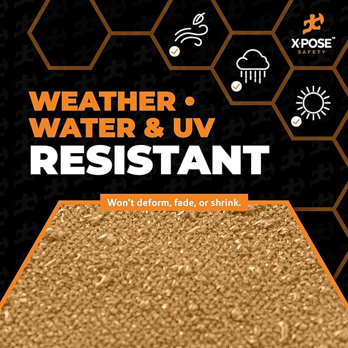 Xpose Safety Canvas Tarp - 10oz Tan Canvas Tarps Heavy Duty Water Resistant with Brass Grommets- Multipurpose Outdoor Tarpaulin for Camping, Canopy, Trailer, Equipment Cover 8' x 10'