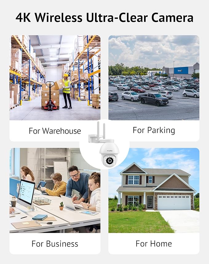 LaView 8MP Security Camera Outdoor Wired Starlight Color Night Vision,4K Cameras for Home Security AI Human Detection & Auto Tracking, IP65 Outdoor Camera 2-Way Audio, US Cloud, Compatible with Alexa