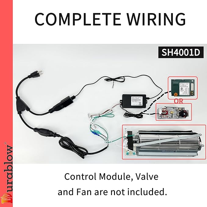 Durablow SH4001D On/Off Dual WiFi (2.4G+5G) Gas Fireplace Valve + Blower Remote Control, Smart Home, Work with Alexa, Google Home, SmartThings, Siri, On/Off + Timer +Programmable + Blower Fan Control
