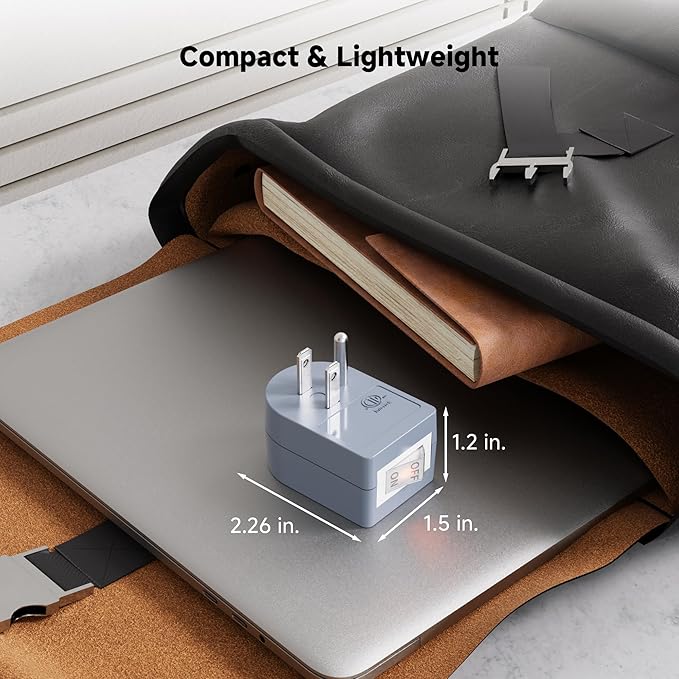 Cable Matters [ETL Listed] 3-Pack Grounded Outlet Switch with ON Off, Plug Switch ON Off, Single Outlet Adapter ON/Off, Gray
