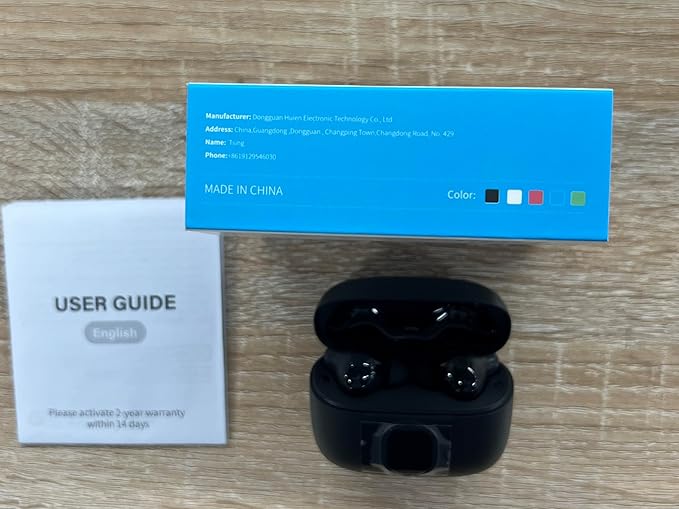 Wireless Earbuds, 2025 New Bluetooth 5.4 Headphones HiFi Stereo with 4 ENC Mic, 40H Mini Ear Buds In-Ear Noise Cancelling Earbuds with LED Screen, Ultra Light Bluetooth Earphones Blue for Android iOS