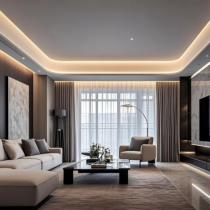 COB LED Strip Lights Natural White,24V Dimmable led Light Strip KIT with Remote and app Control,4000K 24FT/7.5m 8mmwide Ra>90 Cuttable Flexible Strip Lights for Bedroom,Shelf,Cabinet