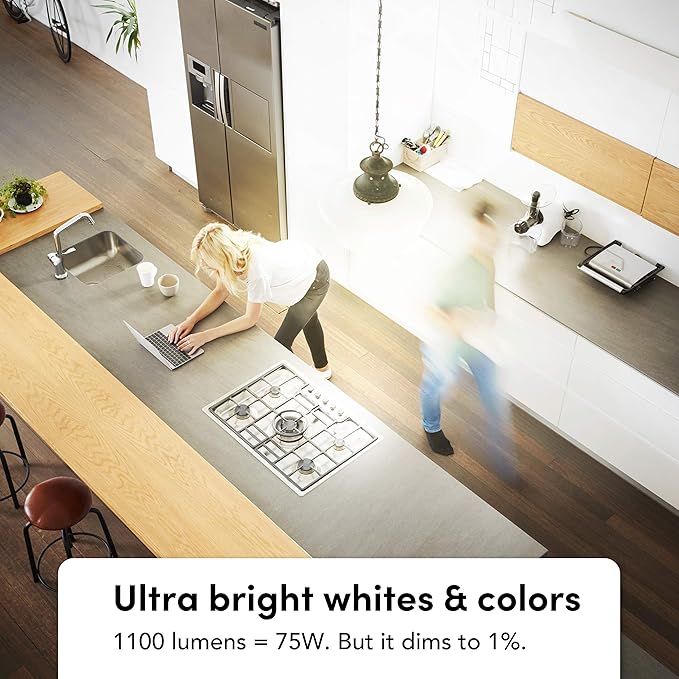 LIFX color, A19 1100 lumens, Wi-Fi Smart LED Light Bulb, Billions of colors and Whites, No bridge required, Works with Alexa, Hey Google, HomeKit and Siri multicolor (Pack of 2)