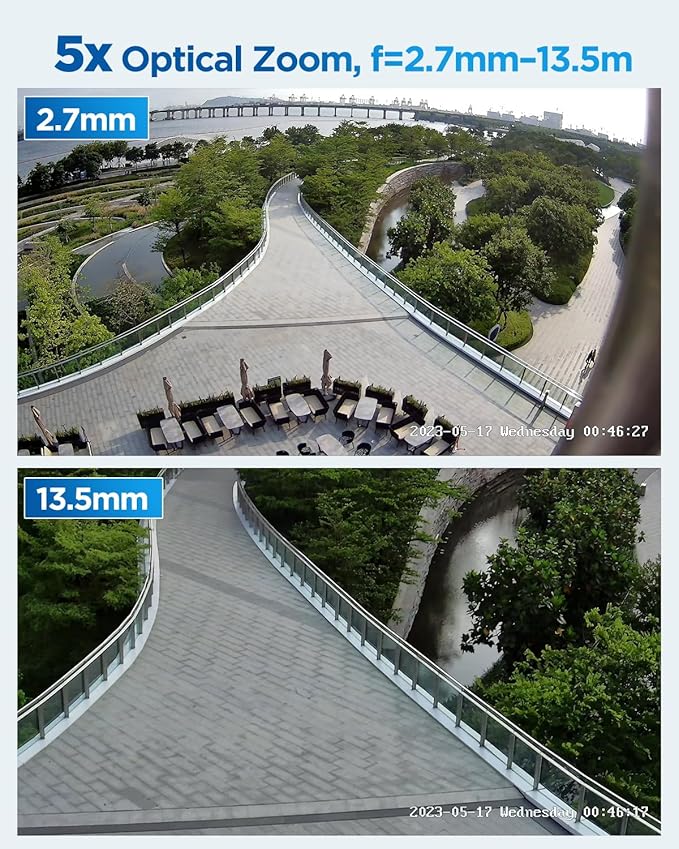 4COVR PoE PTZ Security Camera System 8 Channel 4K, 8X 8MP IP PTZ Camera Two Way Audio, 280ｰ Pan 90ｰ Tilt 5X Optical Zoom, Smart Color Night Vision, Human Vehicle Detection, NVR 2TB HDD, LY5XCP8M0808