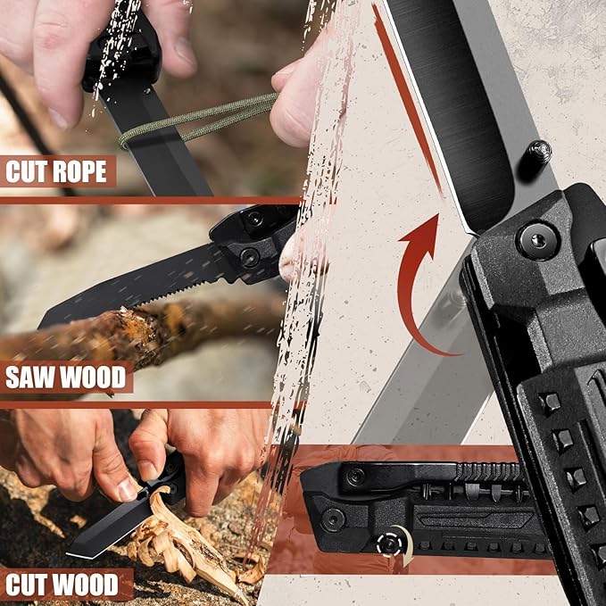 Freelander 19 in 1 Multitool Pocket Knife, Multi Tool Pocket Knife with Screwdriver, Bottle Opener, Nylon Sheath and Pocket Clip, EDC Multi-Tool Gear Gift for Men, Christmas, Birthday, and Fathers Day