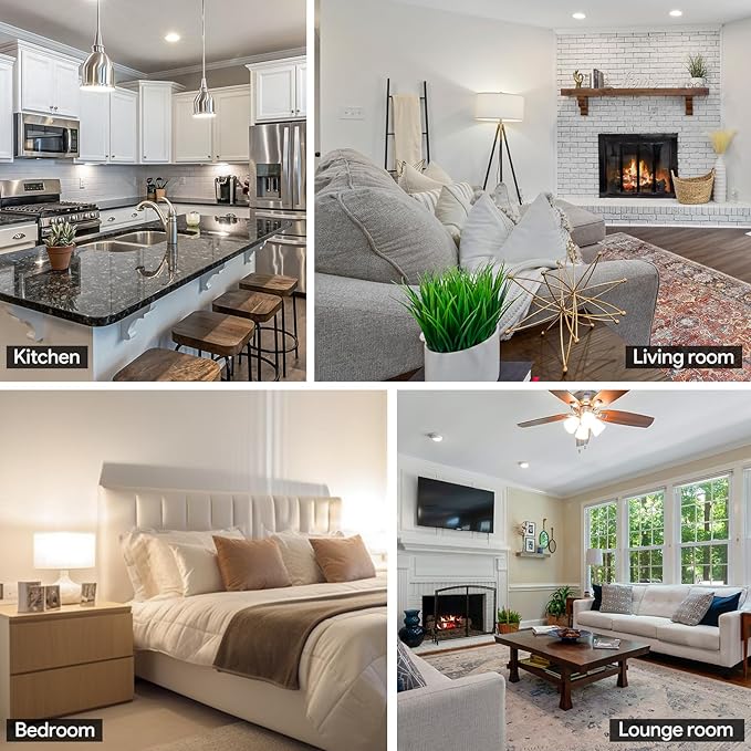 A19 4000K LED Light Bulbs Neutral White, 60 Watt Equivalent, Efficient 8.5 Watt, 800 Lumens, E26 Medium Base, Non-Dimmable, ETL/UL Listed, 24 Pack