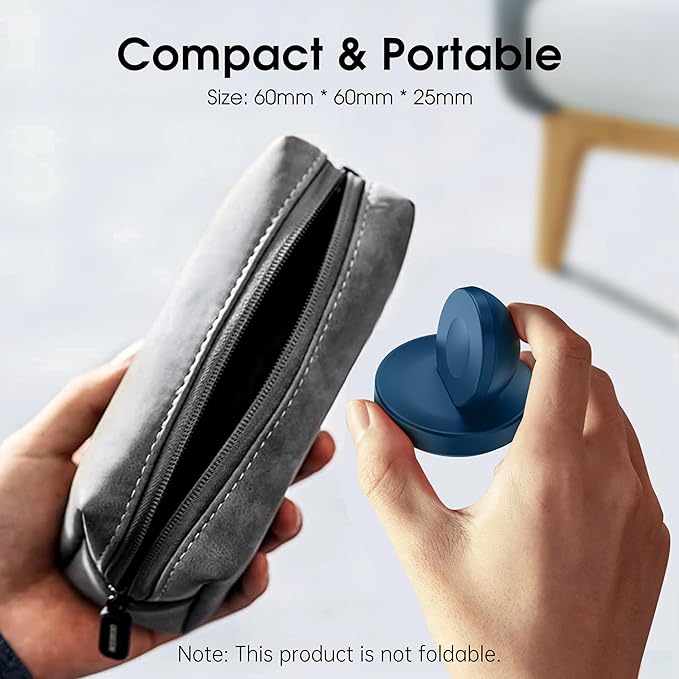 Portable Magnetic Charging Dock for Apple Watch, Wireless Fast Watch Charger Stand with Charging Cable, Support Nightstand Mode, Compatible with Apple Watch 10 9 8 7 SE 6 5 4 3 2/Ultra 2-Blue