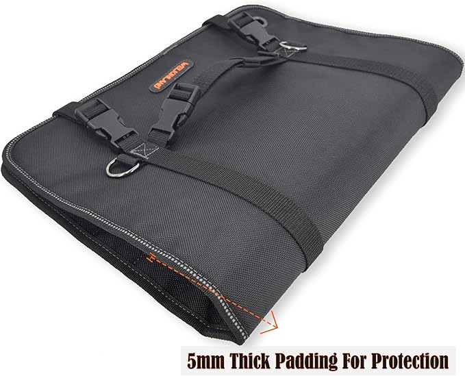 WELKINLAND 22-Pockets Wrench Tool Roll, 0.25-1.25" Wrench-Set Roll Holder Bag, Wrenches sleeve wrap, Wrenches pouch(Tools Are Not Included)