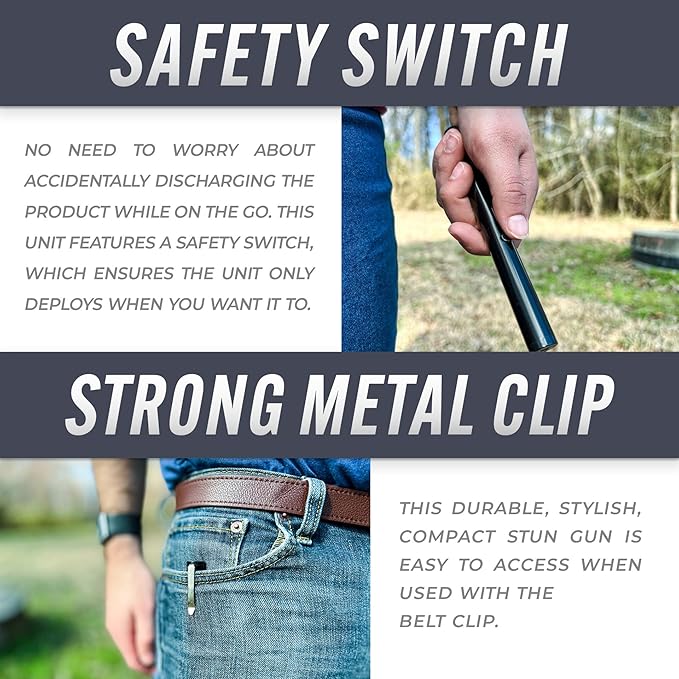 Streetwise Pain Pen 25,000,000 Volts Stun Gun for Self Defense - Tactical Stun Pen for Women and Men, USB Rechargeable, Battery Indicator, Durable Clip, Compact and Concealable for Protection