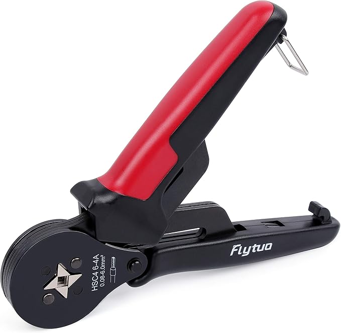 Wire Ferrule Crimping Tool for AWG28-10, Mini HSC8 6-4A Self-adjustable Ratchet Crimper for Wire Terminals Cables End-sleeves