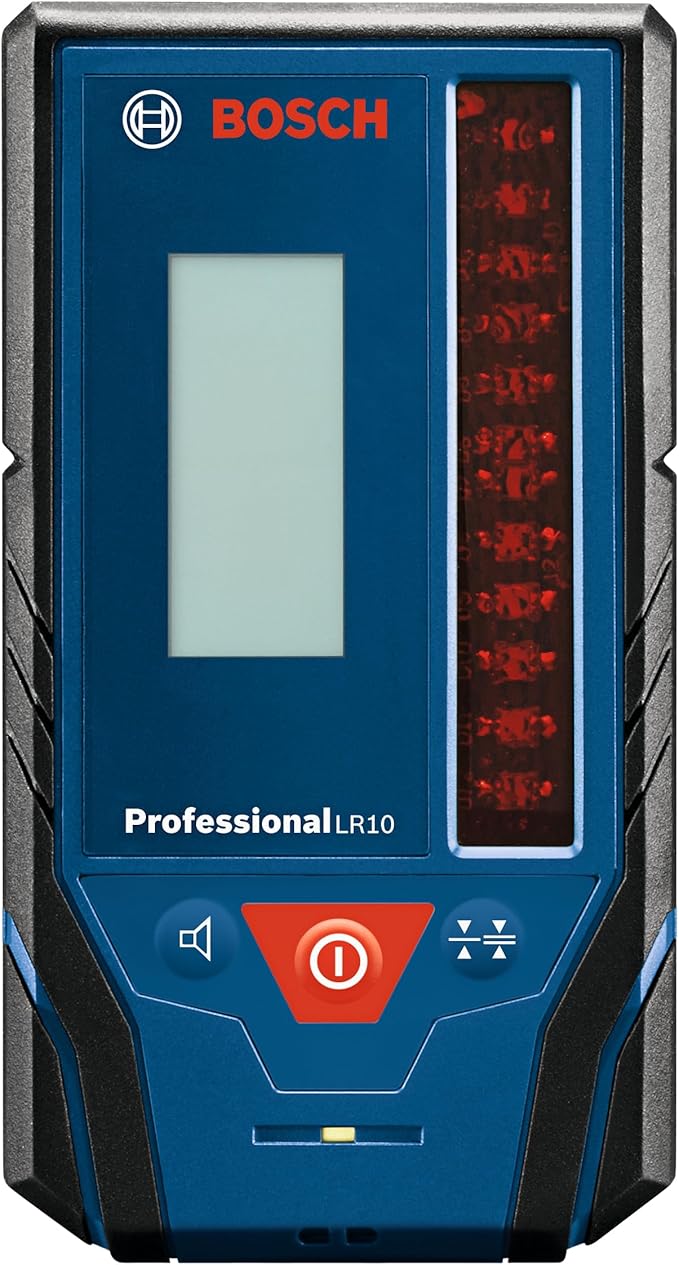 BOSCH LR10 500 Ft Red-Beam Rotary Laser Receiver, Includes Mounting Bracket & 9V Battery