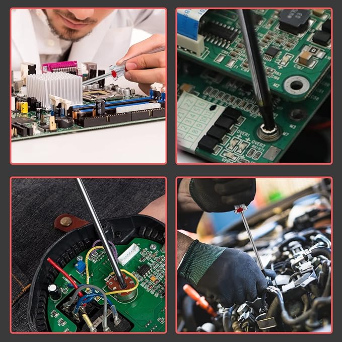 5 Pcs Torx Security Screwdriver Set with Magnetic Tip Plastic Grip, Torx Screwdriver for Computer Repairing, (T15 T20 T25 T27 T30)