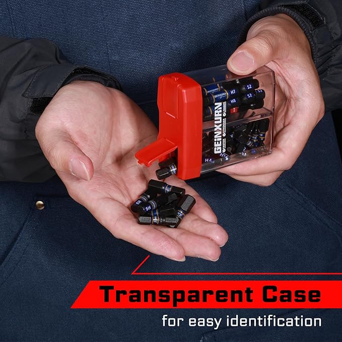 Impact Metric Hex Screwdriver Bits Set,43 Pcs(1.5mm-8mm) Magnetic 1" & 2" Long S2 Steel Multi Hex Driver Bits with Magnetic Bit Holder Storage Colorful Box