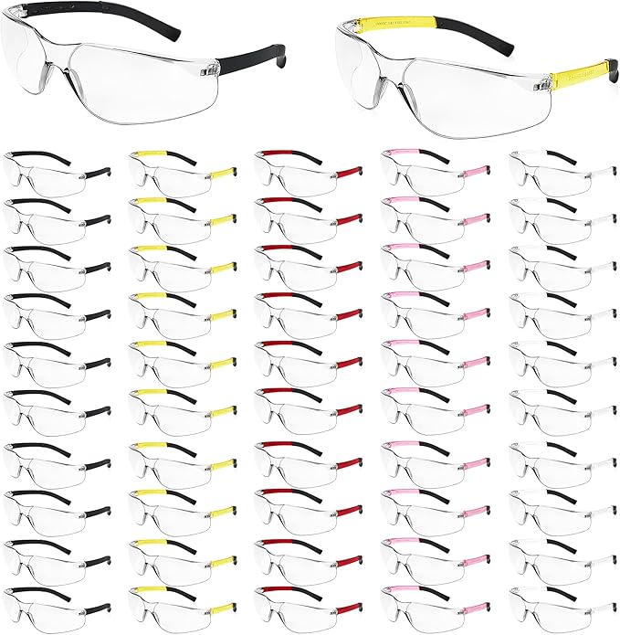 Safety Glasses for Men Women ANSI Z87.1 Safety Glasses Bulk Protective Eyewear Scratch-Resistant