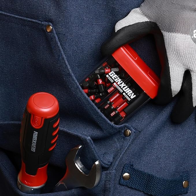 43Pieces Impact Screwdriver Bits Set with Colorful Boxes, Magnetic (Phillips/Pozi/Square/Torx/Hex) S2 Steel Multi Driver Bits