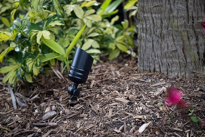 VOLT 12V Black Brass LED Landscape Lighting Kit (8 Spotlights, 4 Path Lights) with 150W Low Voltage Transformer for House, Yard, Outdoor Pathway, Walkway, Garden, Driveway or Patio