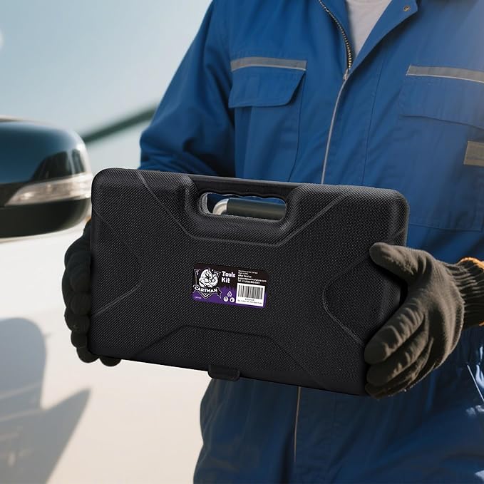 Cartman 148-Piece Automotive and Household Tool Set Perfect for Car Enthusiasts and DIY Home Repairs Purple