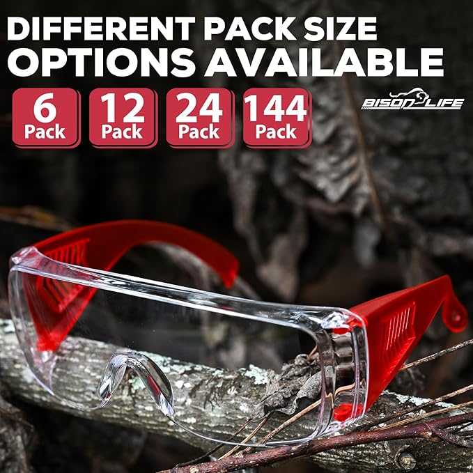 BISON LIFE Kids Safety Glasses, Bulk Kids Protective Glasses ANSI Z87.1 Safety Glasses for Kids, Science Safety Goggles Pack
