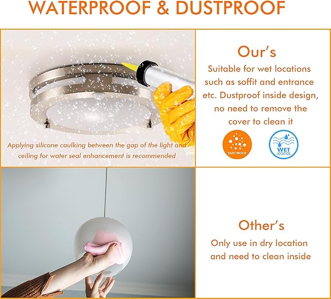 CLOUDY BAY Indoor Outdoor Motion Sensor Flush Mount Porch Ceiling Light,10 inch 5 Color 120V 20W, 5CCT Selectable,Brushed Nickel Finish,Dust Proof,Wet Location,ETL Listed