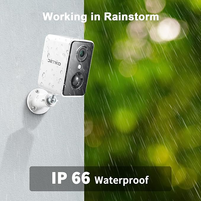 Home Security Camera Outdoor Wireless, IP66 Waterproof Battery-Powered 2K Color Night Vision AI Motion Detection 2-Way Talk 2.4GHz WiFi for Indoor/Outside Security Surveillance Works with Alexa