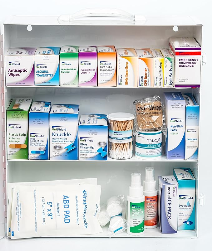 Restaurant Metal First Aid Cabinet, Wall Mountable (Class A Without Tablets, 3 Shelf)