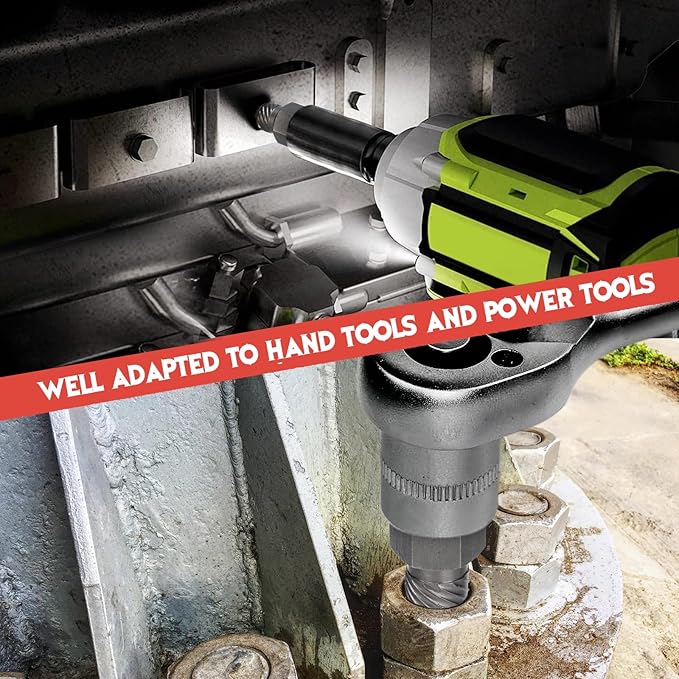 13 PCS Screw Extractor Set, Hex Head Multi-Spline Easy Out Bolt Extractor Kit Stripped Allen Screw Removal Tool Chrome Molybdenum Alloy Steel Remover Tool for Broken Rounded Rusted Bolts Screws Nuts