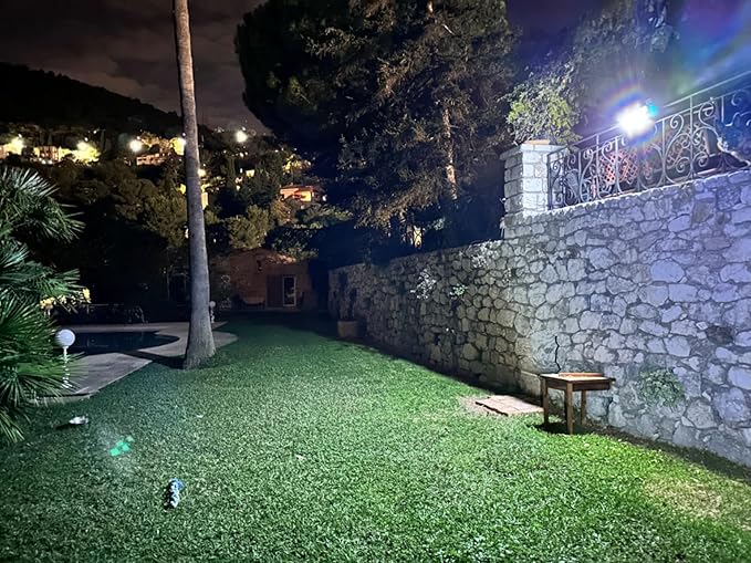 intelamp Solar Outdoor Lights,6000mAh Motion Sensor with Dual Sensors,Waterproof Solar Flood Lights 270°Wide Angle for Outside with 3 Modes