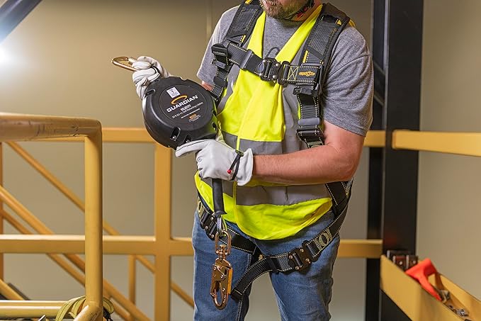 Guardian 42002 Velocity Class 1 Cable Self-Retracting Lifeline (SRL) with Carabiner | 30 ft | Class 1 | ANSI and OSHA Compliant