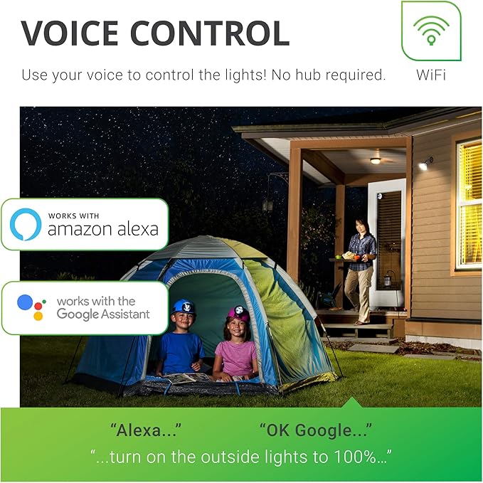 Sunco PAR38 Alexa Compatible Smart LED Bulbs, WiFi Color Changing Outdoor Flood Light, 13W, RGB Tunable White CCT, Dimmable, with Amazon Alexa & Google Assistant, No Hub Required 2 Pack.